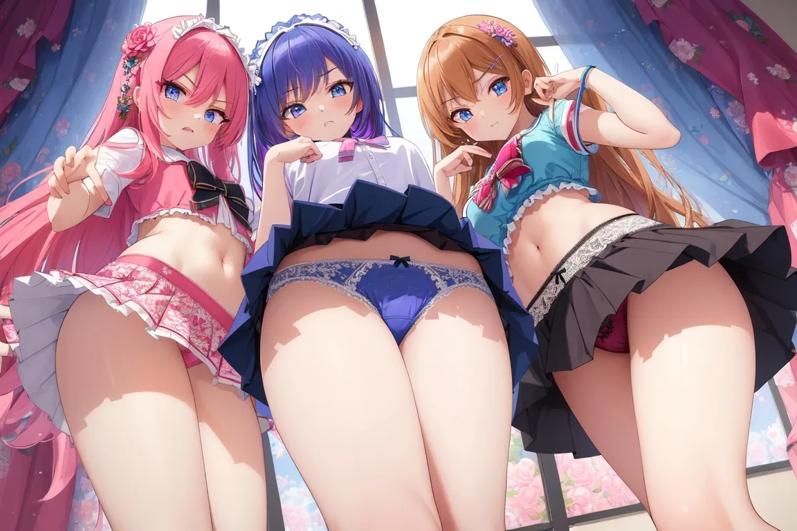 ハーレム-妹系女子-嫌な顔-パンチラ-11