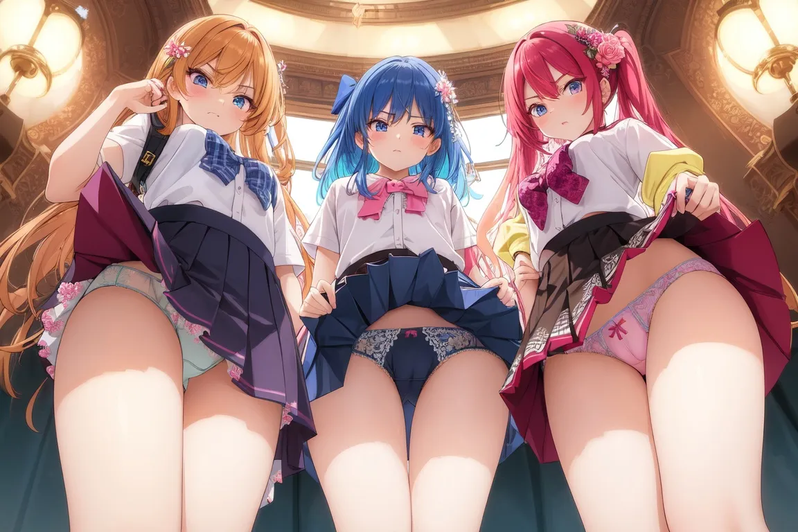 ハーレム-妹系女子-嫌な顔-パンチラ-13