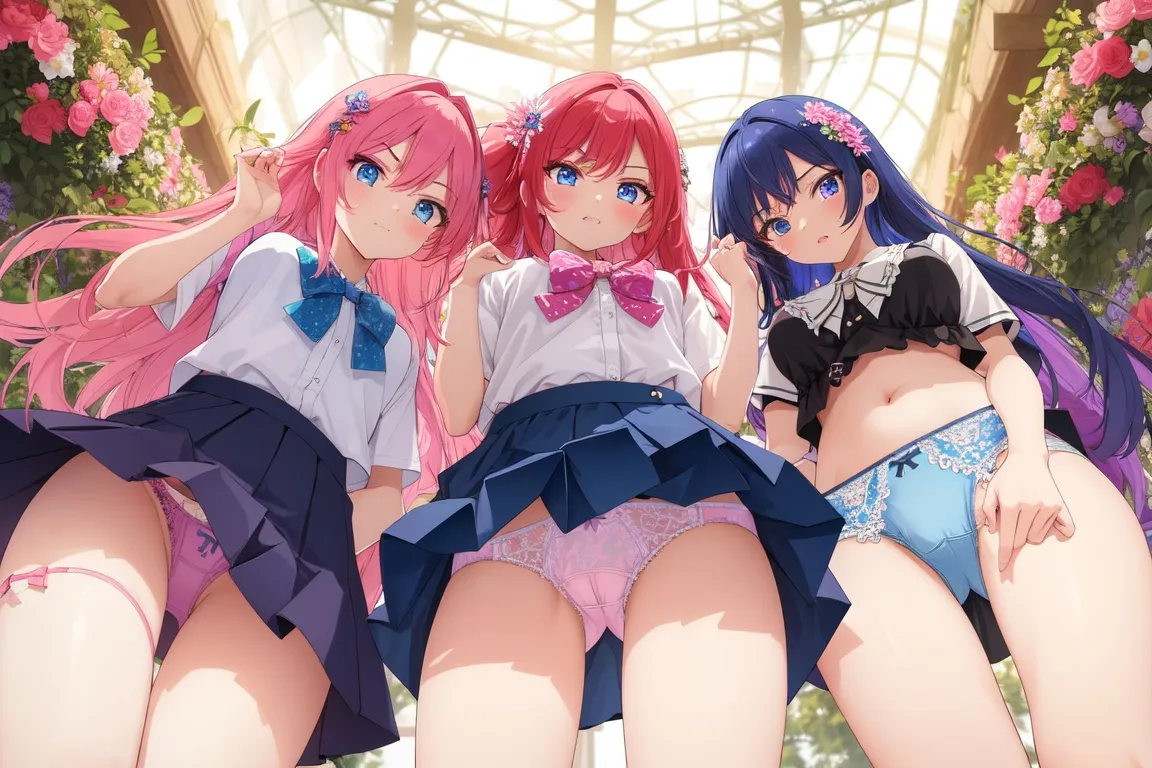 ハーレム-妹系女子-嫌な顔-パンチラ-17