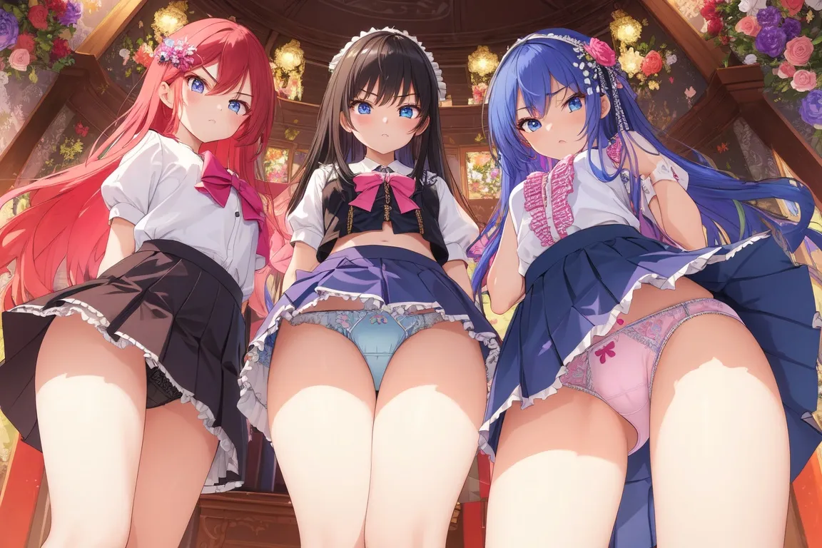 ハーレム-妹系女子-嫌な顔-パンチラ-60