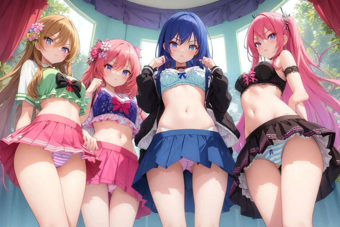 ハーレム-妹系女子-嫌な顔-パンチラ-64