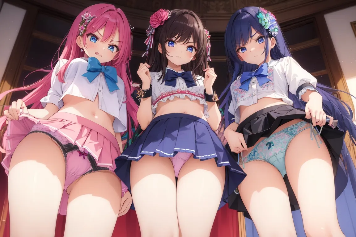 ハーレム-妹系女子-嫌な顔-パンチラ-65