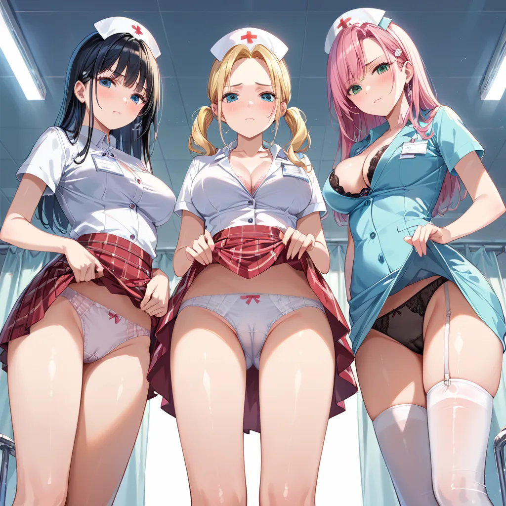 ハーレム-嫌な顔-パンチラ-33