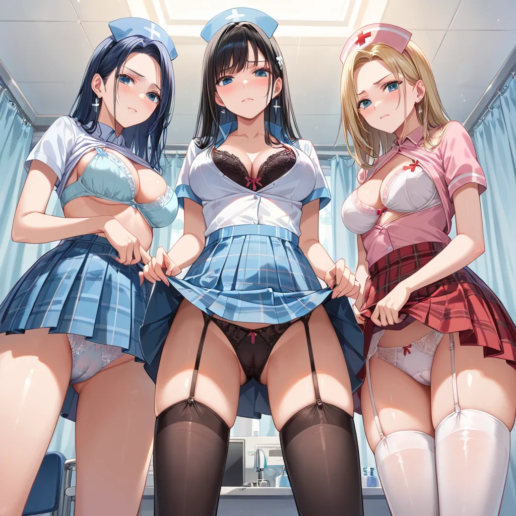ハーレム-嫌な顔-パンチラ-38