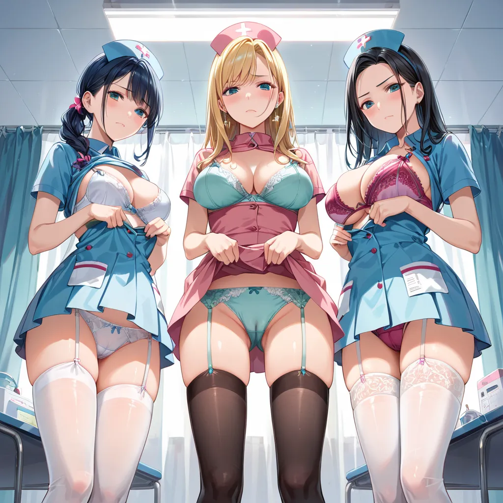 ハーレム-嫌な顔-パンチラ-41
