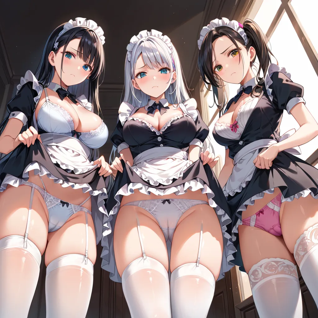 ハーレム-嫌な顔-パンチラ-71